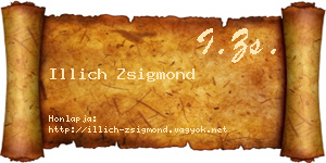 Illich Zsigmond névjegykártya